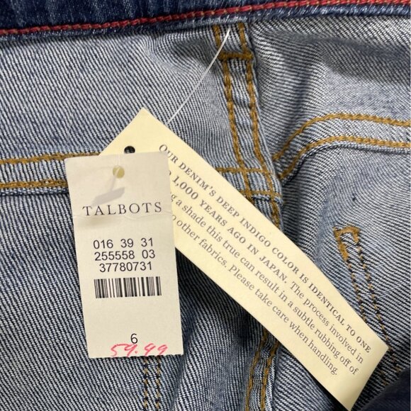 Talbots Womens Signature Slim Crop Jeans Medium Wash Stretch Denim Sz 6/28 - New - Picture 7 of 9